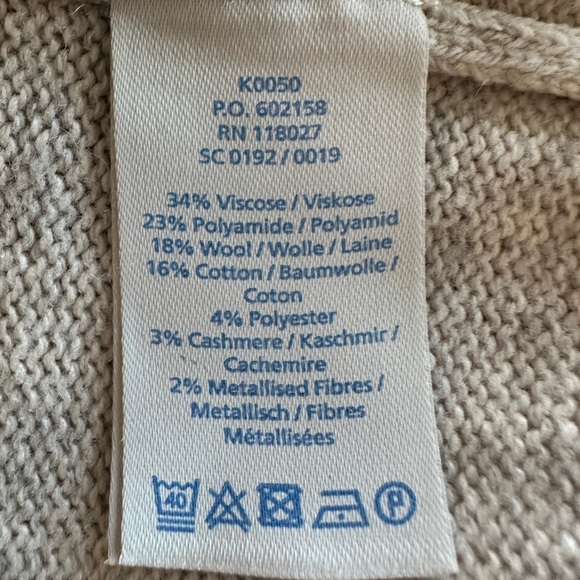 Boden Gray Sweater with Bird Design and Red Trim - Picture 6 of 6